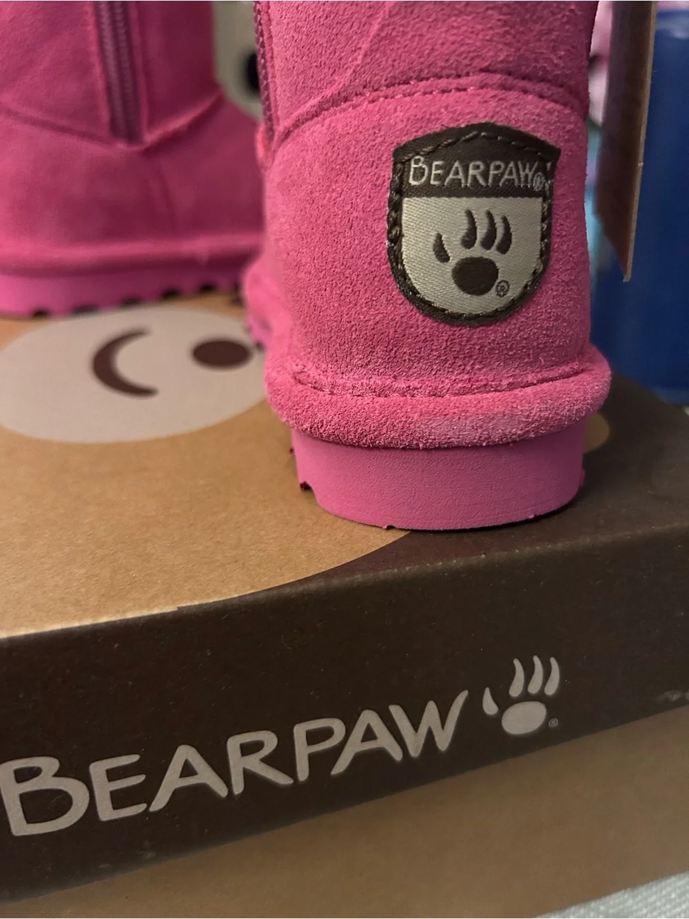 BearPaw Hot Pink Suede Girls' Boots